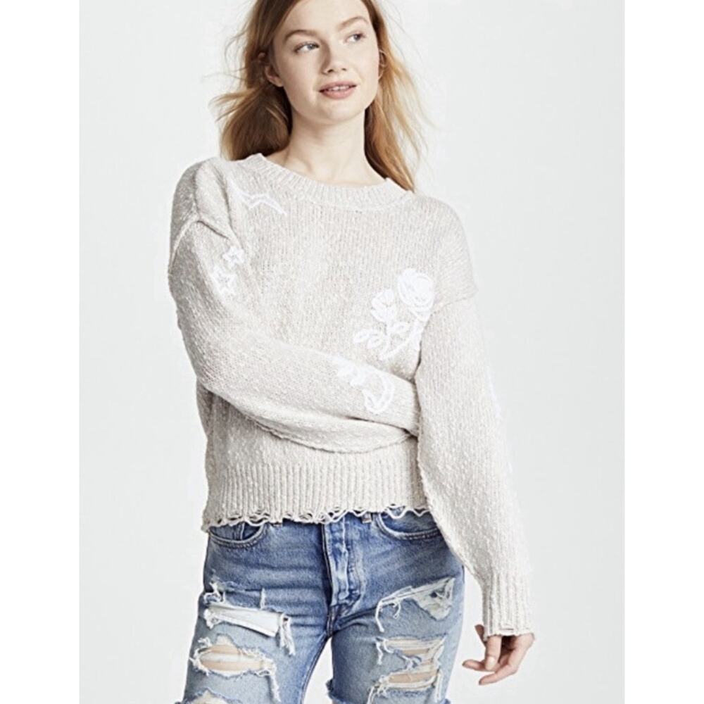 Wildfox Dream Icons Philo Distressed Sweater Lighting Bulb Star